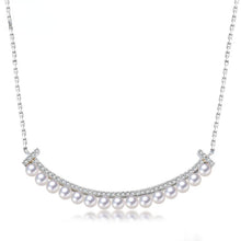 Load image into Gallery viewer, Natural Freshwater Pearl Beaded 925 Sterling Silver Smilling Pendant Necklace
