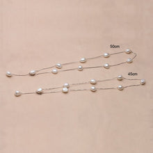 Load image into Gallery viewer, Natural Freshwater Pearl Necklace with 925 Sterling Silver Chain Necklace for Ladies
