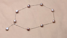 Load image into Gallery viewer, Natural Freshwater Pearl Necklace with 925 Sterling Silver Chain Necklace for Ladies
