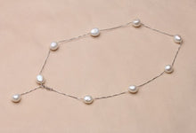 Load image into Gallery viewer, Natural Freshwater Pearl Necklace with 925 Sterling Silver Chain Necklace for Ladies
