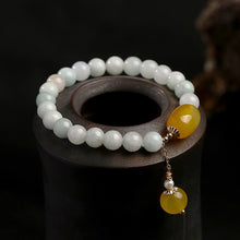 Load image into Gallery viewer, Lokaloca Handcrafted Natural Jade Beaded With Red Agate Charm Jewelry Bracelet
