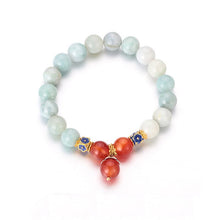 Load image into Gallery viewer, Handcrafted Natural Jade Red Agate Beaded Charm Bracelet
