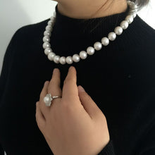 Load image into Gallery viewer, Luxury Big Size Round Freshwater Pearl Beaded Necklace
