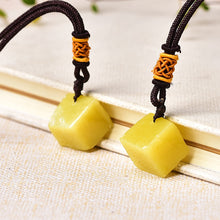 Load image into Gallery viewer, Lokaloca Natural Raw Cubic Lemon Jade Pendant Necklace
