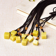 Load image into Gallery viewer, Lokaloca Natural Raw Cubic Lemon Jade Pendant Necklace
