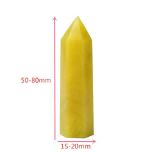 Load image into Gallery viewer, Lokaloca Natural Lemon Jade Crystal Point Healing Obelisk Wand
