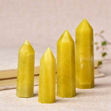 Load image into Gallery viewer, Lokaloca Natural Lemon Jade Crystal Point Healing Obelisk Wand
