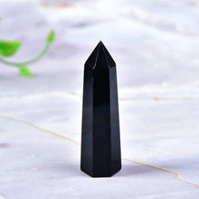 Load image into Gallery viewer, Handcrafted Natural Snowflake Obsidian Healing Quartz Crystal Hexagonal Wand
