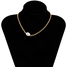 Load image into Gallery viewer, Minimalist Baroque Pearl Acrylic Beaded Chain Choker Necklace for Women
