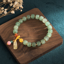 Load image into Gallery viewer, Handcrafted Natural Green Strawberry Quartz Crystal Beaded Bracelet
