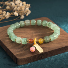 Load image into Gallery viewer, Handcrafted Natural Green Strawberry Quartz Crystal Beaded Bracelet
