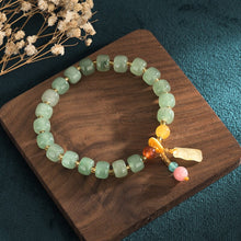 Load image into Gallery viewer, Handcrafted Natural Green Strawberry Quartz Crystal Beaded Bracelet
