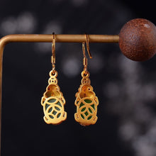 Load image into Gallery viewer, Lokaloca Natural Fine Jade Maya Earrings
