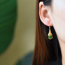 Load image into Gallery viewer, Lokaloca Natural Fine Jade Maya Earrings
