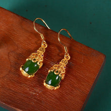 Load image into Gallery viewer, Lokaloca Natural Fine Jade Maya Earrings
