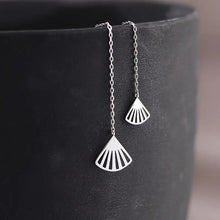 Load image into Gallery viewer, 2021 New Design Vintage Style Simple Asymmetric Earrings Ladies Retro Style Chain Long Silver Jewelry
