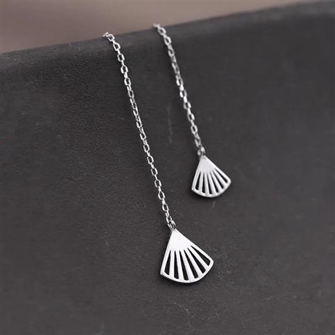 2021 New Design Vintage Style Simple Asymmetric Earrings Ladies Retro Style Chain Long Silver Jewelry