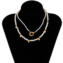 Load image into Gallery viewer, 2Pcs/Set Designer Double Layers Pearl Beaded Choker Necklace
