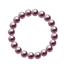 Load image into Gallery viewer, 6/8/10/12mm Natural Purple Fresh Shell Pearl Beaded Bracelet
