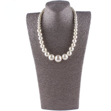 Load image into Gallery viewer, Classic Luxury White Pearl Beaded Choker Necklace for Ladies
