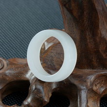 Load image into Gallery viewer, Lokaloca Handcrafted Natural Hetian Jade 7-12 Size Flat Ring
