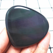 Load image into Gallery viewer, Handpolished 50-70mm Heart Shaped Natural Rainbow Obsidian Crystal
