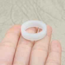 Load image into Gallery viewer, Lokaloca Handcrafted Natural Hetian Jade 7-12 Size Flat Ring
