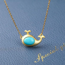 Load image into Gallery viewer, New Original Whale Turquoise Charm Necklace Vintage Style Retro Unique Craft Charm Women&#39;s Brand Jewelry
