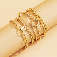 Load image into Gallery viewer, 5Pcs / Set Bohemian Punk Cuban Chain Bracelets Set for Women
