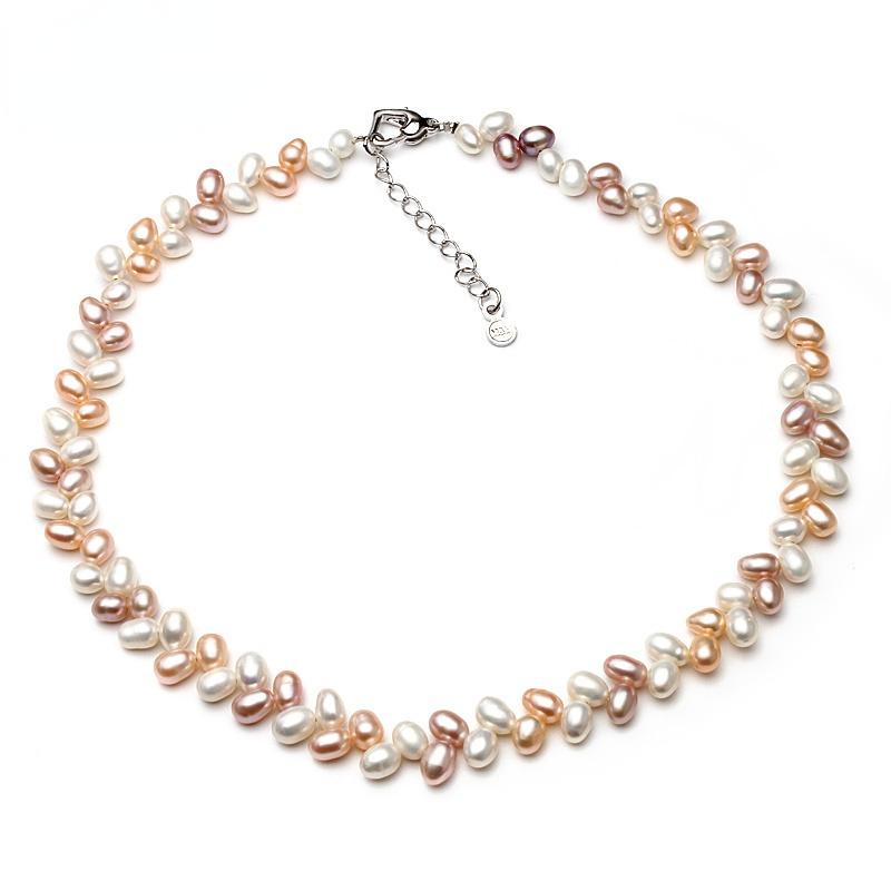 Natural Freshwater Pearl Beaded Necklace Choker