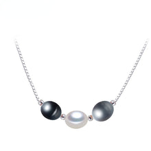 Load image into Gallery viewer, Minimalist Natural White Freshwater Pearl Bead Pendant Necklace for Ladies
