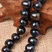 Load image into Gallery viewer, Natural Dark Black Freshwater Pearl Beaded Bracelet
