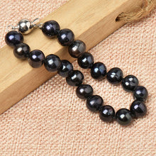 Load image into Gallery viewer, Natural Dark Black Freshwater Pearl Beaded Bracelet
