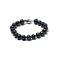 Load image into Gallery viewer, Natural Dark Black Freshwater Pearl Beaded Bracelet
