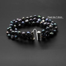 Load image into Gallery viewer, Multilayer Natural Freshwater Pearl Beaded Bangle Bracelet for Ladies
