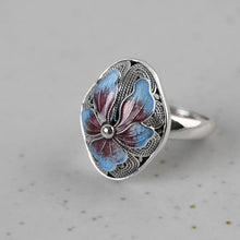 Load image into Gallery viewer, 925  Silver Vintage Retro Jewelry Butterfly Opening Adjustable Silver Women&#39;s Ring
