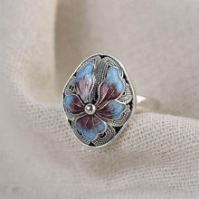 Load image into Gallery viewer, 925  Silver Vintage Retro Jewelry Butterfly Opening Adjustable Silver Women&#39;s Ring
