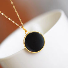 Load image into Gallery viewer, Unique Craftsmanship Inlaid Black Agate Tree Necklace Pendant Exquisite Luxury Ladies Silver Jewelry
