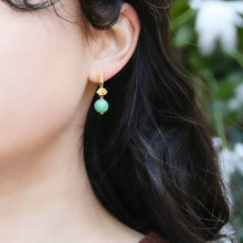 Load image into Gallery viewer, Original Craftsmanship Inlaid Natural Fine Jade Round Pearl Ladies Earrings Ladies Jewelry
