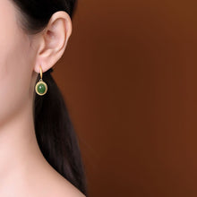 Load image into Gallery viewer, Lokaloca Natural Green Jade Earrings
