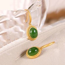 Load image into Gallery viewer, Lokaloca Natural Green Jade Earrings
