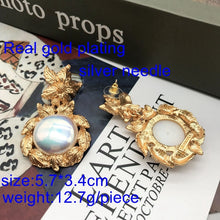 Load image into Gallery viewer, Handmade Gold-plating Baroque Pearl Stud Earrings
