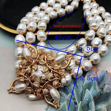 Load image into Gallery viewer, Handmade Luxury Multi Strands Baroque Pearl Pendant Necklace
