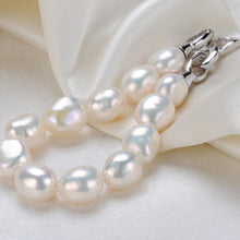 Load image into Gallery viewer, Natural Freshwater Baroque Pearl Beaded Bracelet 925 Sterling Silver Bracelet
