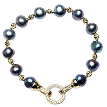 Load image into Gallery viewer, Natural Blue Baroque Freshwater Pearl Beaded Bracelets for Ladies
