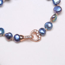 Load image into Gallery viewer, Gorgeous Italian Design Natural Blue Freshwater Pearl Beaded Bracelets
