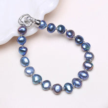 Load image into Gallery viewer, Gorgeous Italian Design Natural Blue Freshwater Pearl Beaded Bracelets
