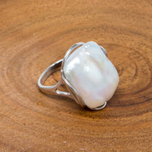 Load image into Gallery viewer, Eternal 18K Gold Plated Top Grade Natural Freshwater Baroque Gem Pearl Ring
