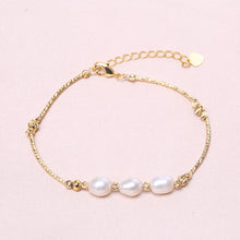 Load image into Gallery viewer, Minimalist Natural Freshwater Pearl Bangle Bracelet for Ladies
