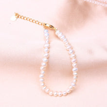 Load image into Gallery viewer, Natural White Freshwater Pearl Beaded Bracelet for Ladies
